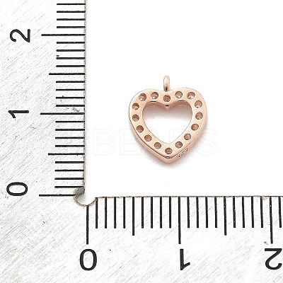 925 Sterling Silver Micro Pave Clear Cubic Zirconia Charms STER-A034-02A-RG-1