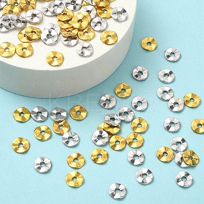100Pcs 2 Colors Tibetan Style Wavy Spacer Beads TIBEB-YW0001-67-1
