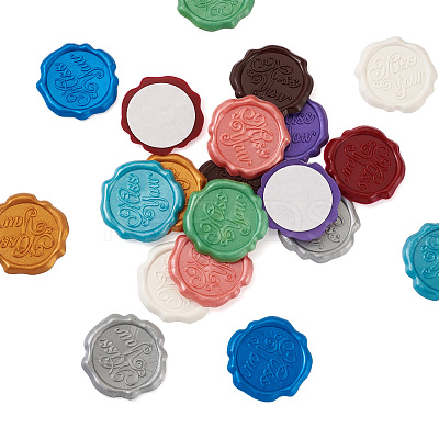 20Pcs 10 Colors Adhesive Wax Seal Stickers DIY-TA0003-48-1