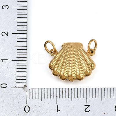 304 Stainless Steel Shell Shaped Connector Charms STAS-P407-03A-G-1