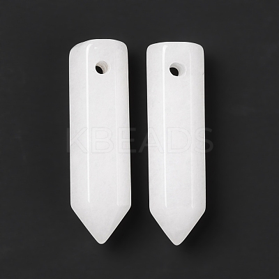 Natural White Jade Pointed Pendants G-D460-01V-1