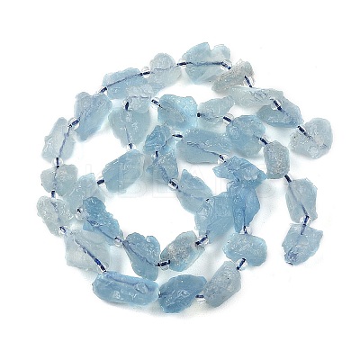 Raw Rough Natural Aquamarine Beads Strands G-D101-A13-1
