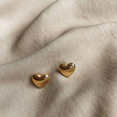 304 Stainless Steel Stud Earrings for Women EJEW-G459-01C-G-1