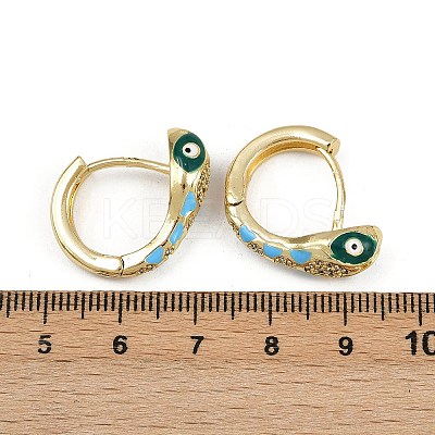 Brass Micro Pave Cubic Zirconia Hoop Earrings EJEW-B146-02G-10-1
