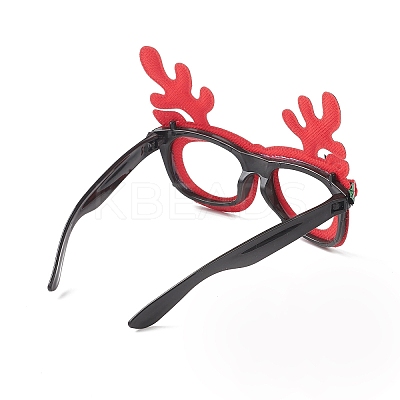 Christmas Plastic & Non-woven Fabric Glitter Glasses Frames LS-AJEW-E053-01E-1