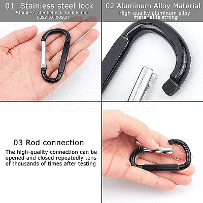 Aluminium Alloy Rock Climbing Carabiners KEYC-NB0001-07-1