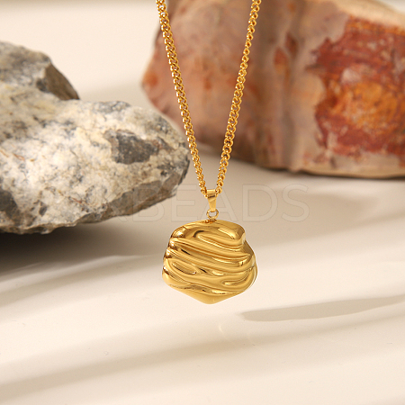 Autumn Winter High-End 304 Stainless Steel Pendant Necklace for Women MR8055-2-1
