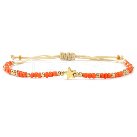 Glass Seed Beads Adjustable Bracelets KO8624-5-1