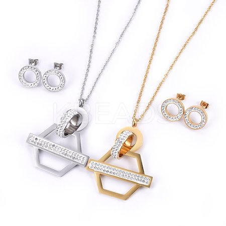 304 Stainless Steel Jewelry Sets SJEW-G071-06-1
