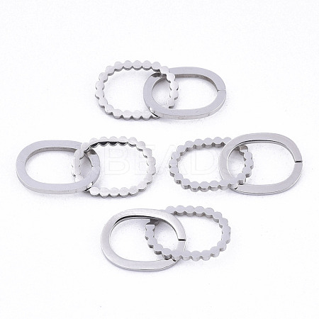 Tarnish Resistant 201 Stainless Steel Linking Rings STAS-N091-131-1
