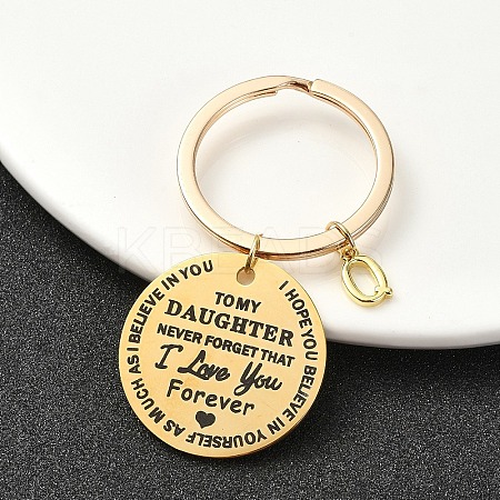 Valentine's Day Brass & 201 Stainless Steel Keychain KEYC-YW00097-17-1
