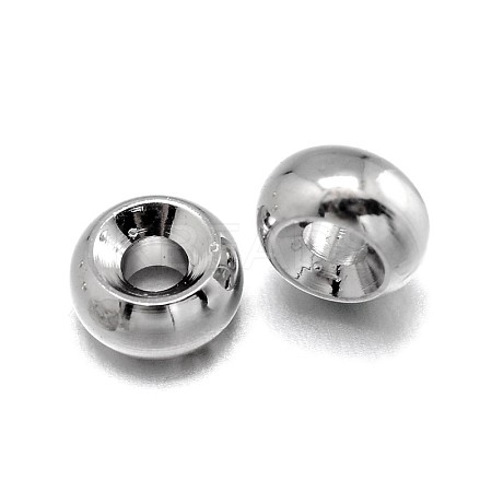 Rondelle Brass Spacer Beads LS-KK-F0317-09P-NR-1