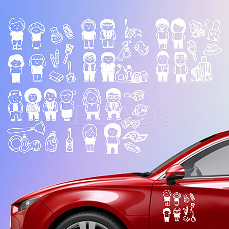Plastic Reflective Vinyl Car Stickers STIC-WH0036-012-1
