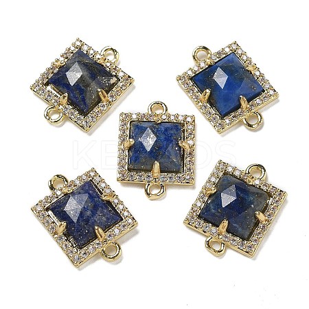 Natural Lapis Lazuli Faceted Square Links G-I375-03G-02-1