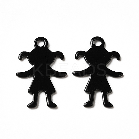 Spray Painted 201 Stainless Steel Pendants LS-STAS-I672-16B-1
