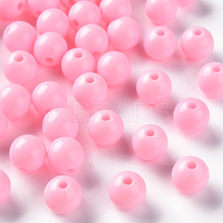 Opaque Acrylic Beads X-MACR-S370-C10mm-A01-1
