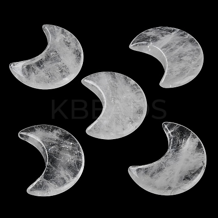 Natural Quartz Crystal Moon Palm Stones G-M416-04D-1
