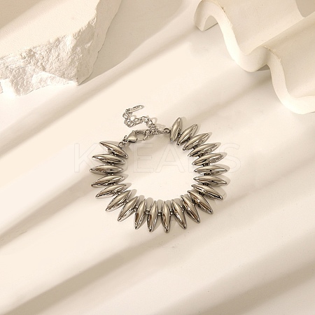 304 Stainless Steel Link Chain Bracelets for Women BJEW-Z134-03P-1