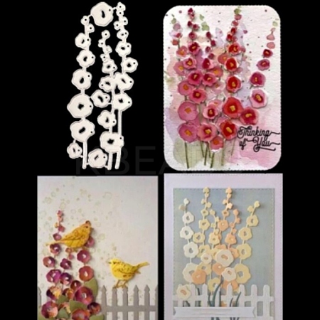 Flower Carbon Steel Cutting Dies Stencils DIY-R079-034-1