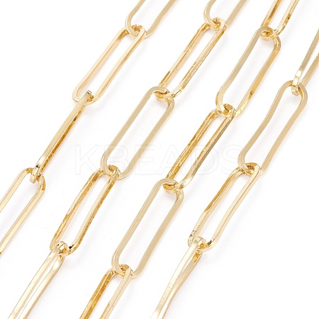 Soldered Brass Paperclip Chains CHC-G005-12G-1