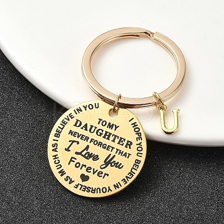 Valentine's Day Brass & 201 Stainless Steel Keychain KEYC-YW00097-21-1