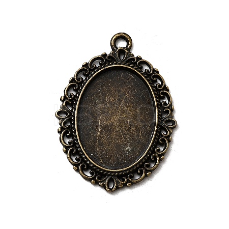 Tibetan Style Alloy Pendant Cabochon Settings LS-X-TIBE-T003-09AB-NR-1