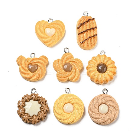 Imitation Food Opaque Resin Pendants RESI-A031-03-1