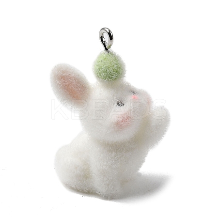 Easter Opaque Resin Pendants RESI-F062-03B-1