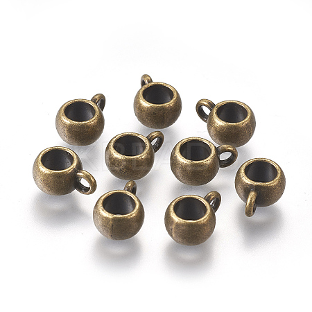 Tibetan Style Alloy Tube Bails LS-TIBEP-LFH251Y-AB-FF-1