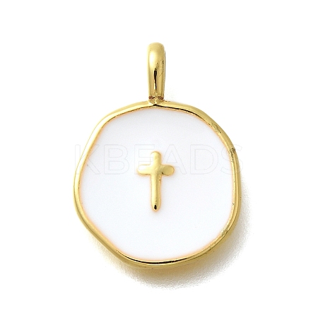 Brass with Enamel Pendants LS-KK-D295-31G-02-1
