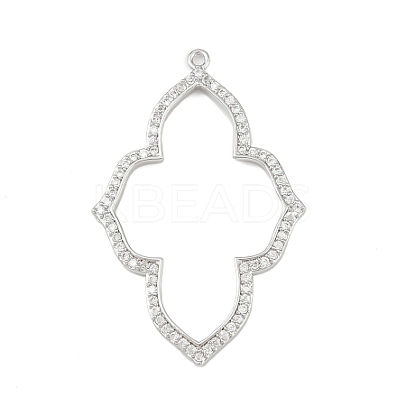 Brass Micro Pave Cubic Zirconia Pendants KK-Z133-05P-02-1