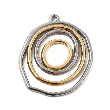 Ion Plating(IP) 304 Stainless Steel Pendants STAS-M312-02GP-1