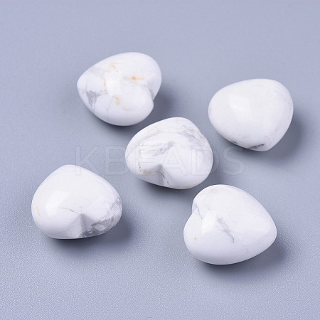 Natural Howlite Heart Love Stone G-F659-B11-1