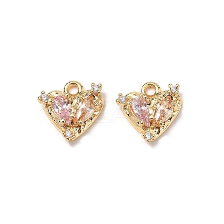 Brass Micro Pave Cubic Zirconia Pendants KK-A259-17G-02-1