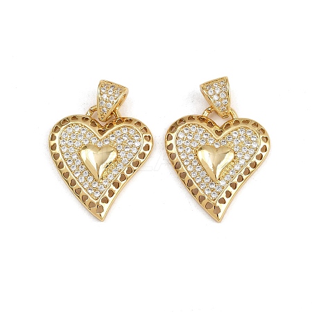 Brass Micro Pave Cubic Zirconia Pendants ZIRC-I367-07G-15-1