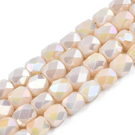 Electroplate Glass Beads Strands X-EGLA-N002-13-A11-1