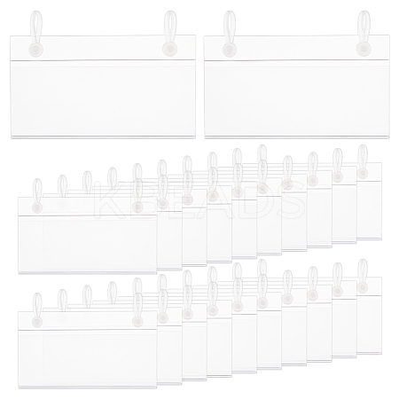 Rectangle PVC Price Tag Sign Label Holder LS-KY-WH0046-61-1