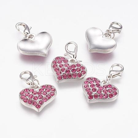 Alloy Rhinestone Pendants RB-C1386-A24P-1