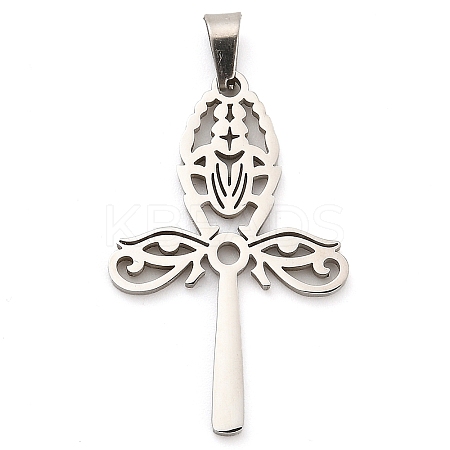 Anti-Tarnish 304 Stainless Steel Pendants STAS-R134-04P-02-1