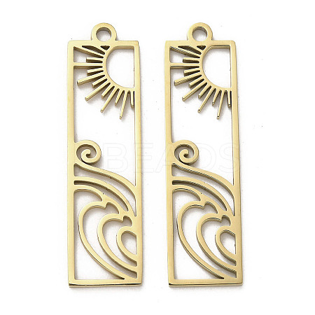 304 Stainless Steel Pendants STAS-B054-02G-1
