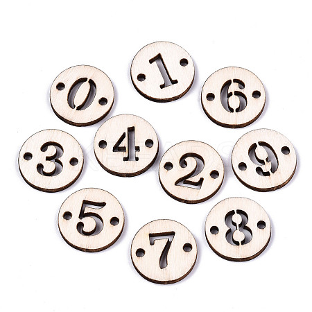 Unfinished Natural Poplar Wood Links Connectors WOOD-S045-138A-1