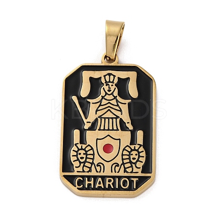 Ion Plating(IP) 304 Stainless Steel Enamel Pendants STAS-Q003-01G-04-1
