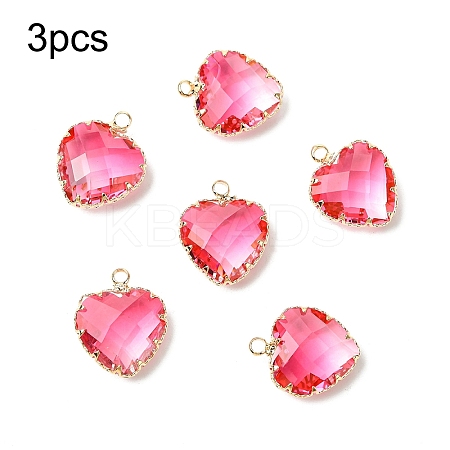 3Pcs K9 Glass Pendants GLAA-YW0004-39B-1