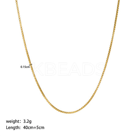 Stainless Steel Box Chain Necklaces PW-WG8A4BA-03-1