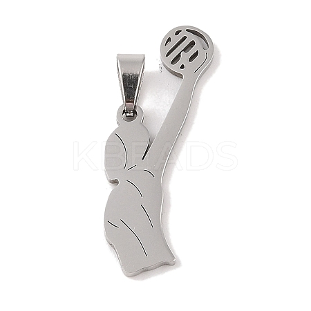 Non-Tarnish 201 Stainless Steel Pendants STAS-A094-05D-P-1