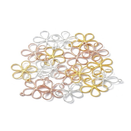 30Pcs 3 Colors Alloy Hollow Pendants FIND-YW0004-51-1