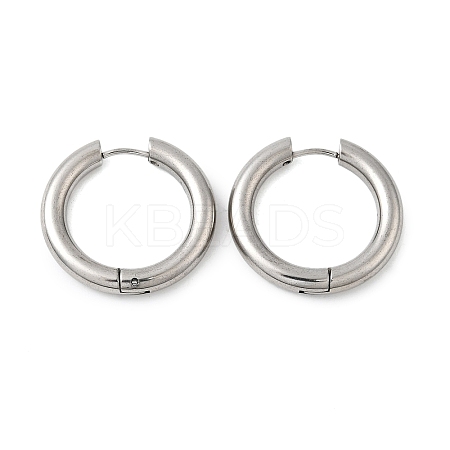 Tarnish Resistant 202 Stainless Steel Huggie Hoop Earrings EJEW-O087-08M-P-1