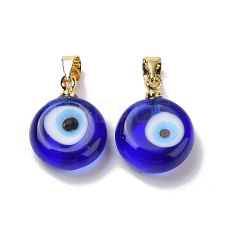 Handmade Lampwork Evil Eye Pendants LS-X-LAMP-P057-01G-02-1