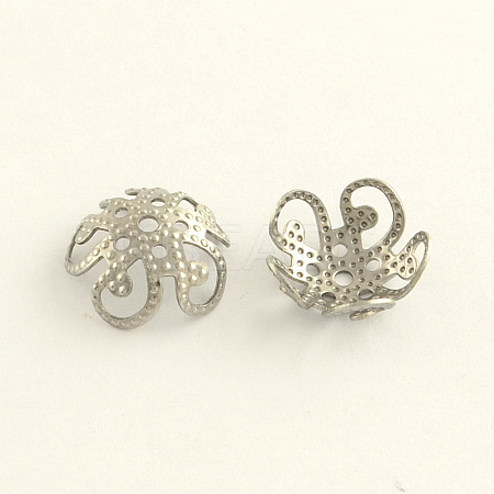 Tarnish Resistant 304 Stainless Steel 5-Petal Bead Caps LS-STAS-R065-33-1