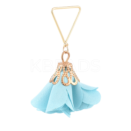 Handmade Cloth Pendants PALLOY-JF00448-02-1